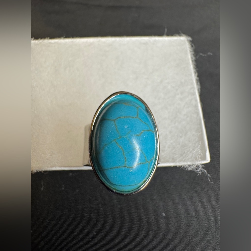 Chico’s Turquoise and Silver Ring Size 7/8